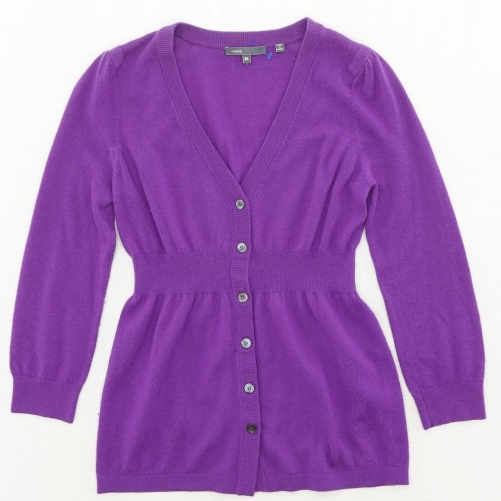 Vince - Elastic Waist Open Front Cardigan